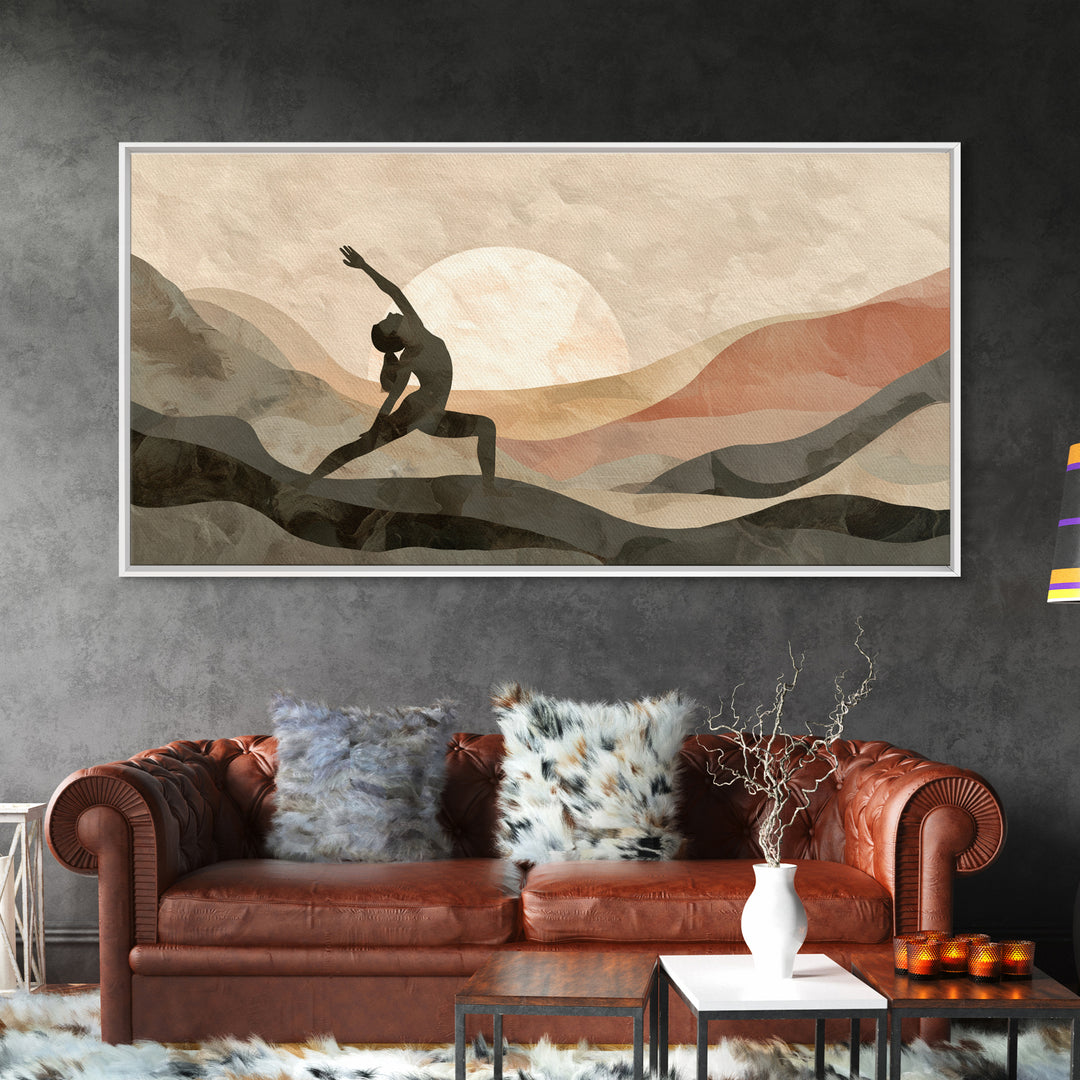 Fitness Woman Stretching Canvas Print, Gym Art, Canvas Wall Art, Gym Decor, Fine Art, Strength, Cool Posters, Sports Poster, GYM-2x1-41