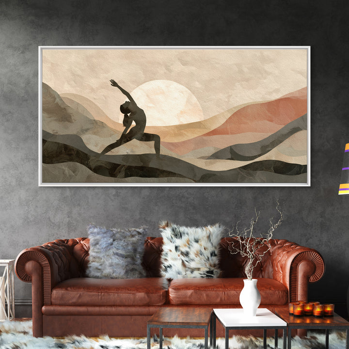 Fitness Woman Stretching Canvas Print, Gym Art, Canvas Wall Art, Gym Decor, Fine Art, Strength, Cool Posters, Sports Poster, GYM-2x1-41