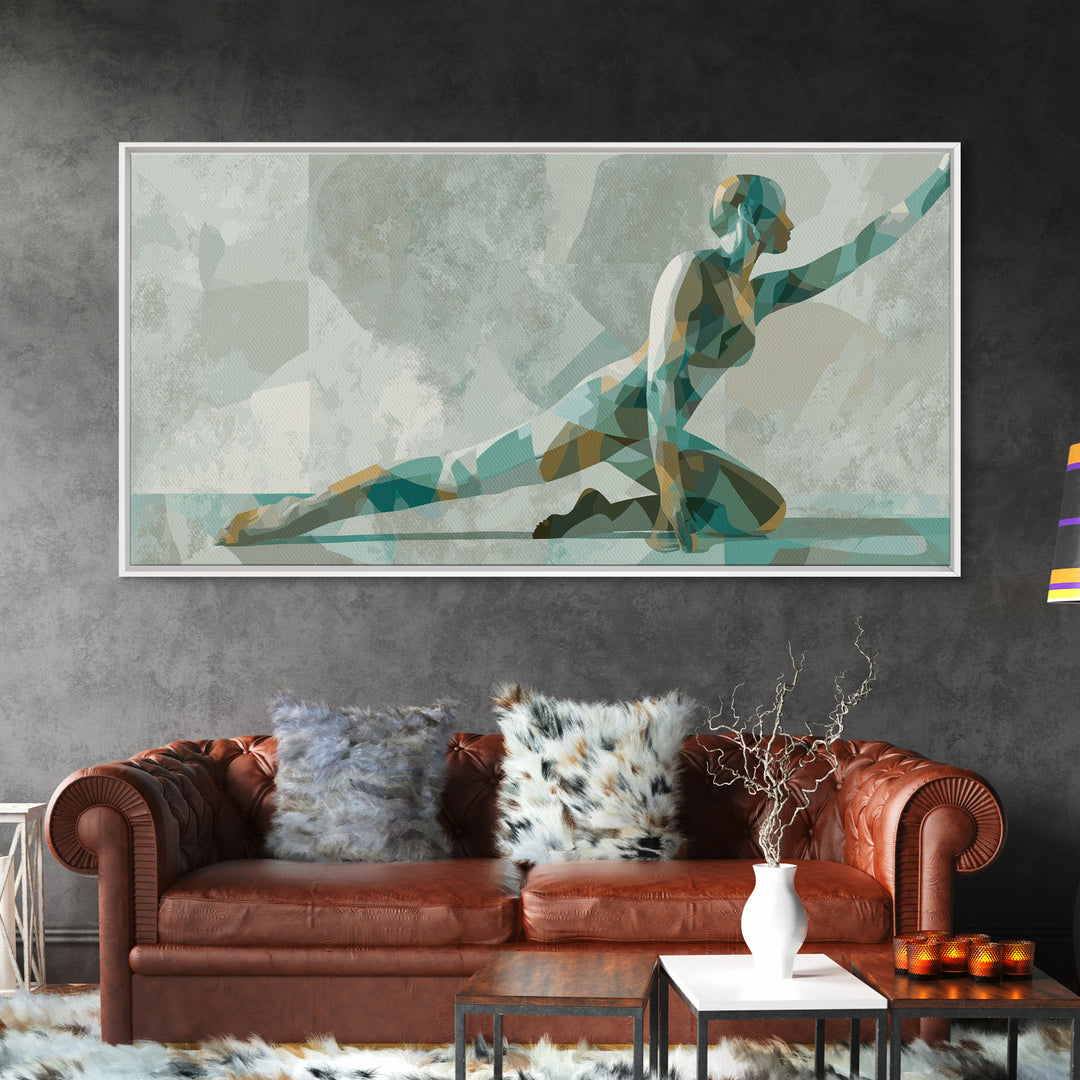 Fitness Woman Stretching Canvas Print, Gym Art, Sports Decor, Gym Decor, Fine Art, Strength, Home Gym Sign, Gallery Decor, GYM-2x1-89