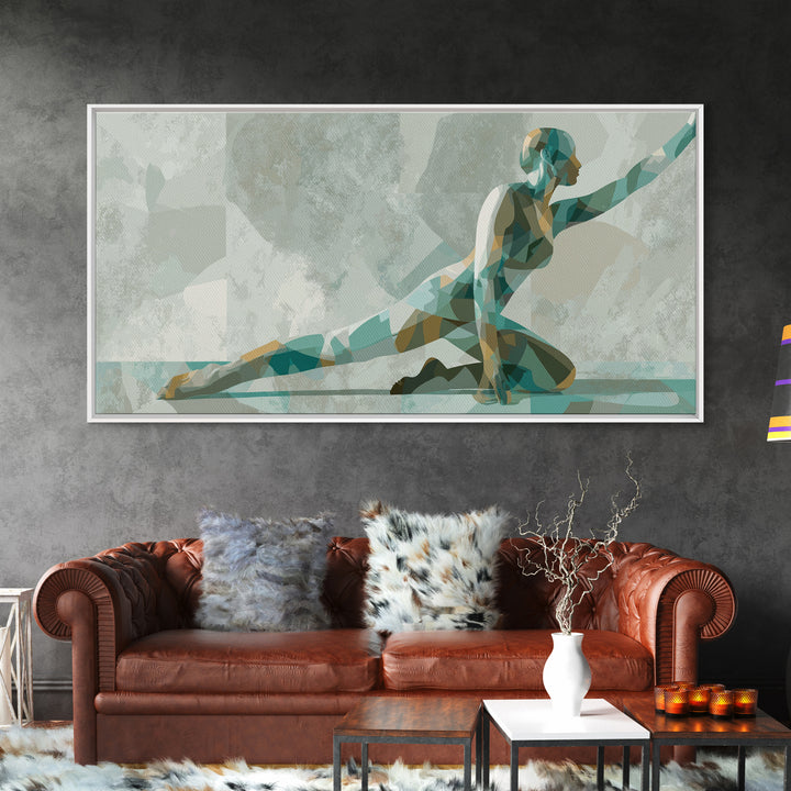 Fitness Woman Stretching Canvas Print, Gym Art, Sports Decor, Gym Decor, Fine Art, Strength, Home Gym Sign, Gallery Decor, GYM-2x1-89