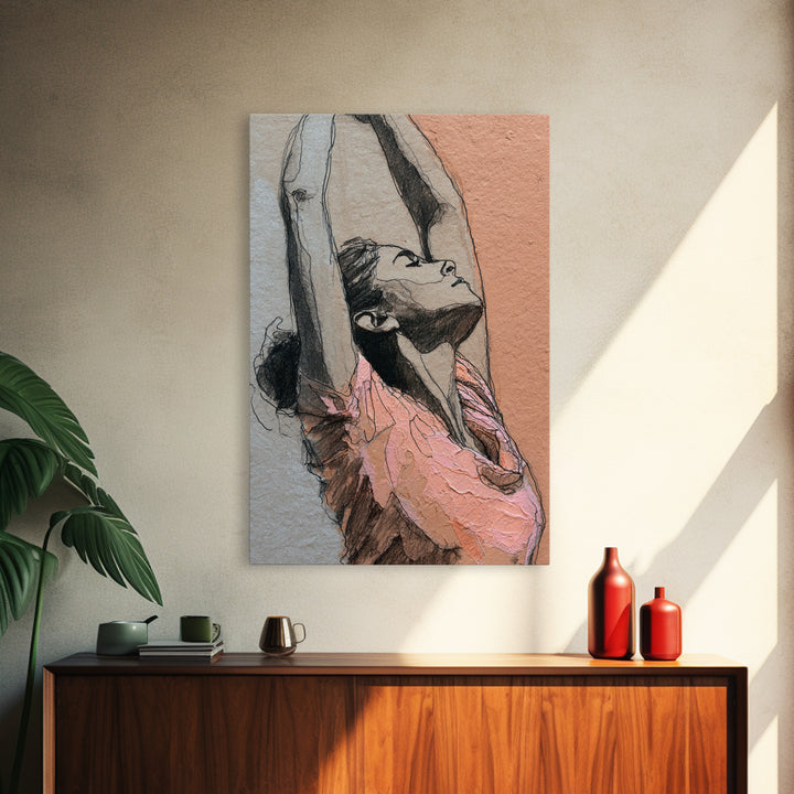 Fitness Woman Stretching Canvas Print, Gym Art, Canvas Print, Gym Decor, Fine Art, Strength, Modern Home Decor, Gym Sign, GYM-2x3-29