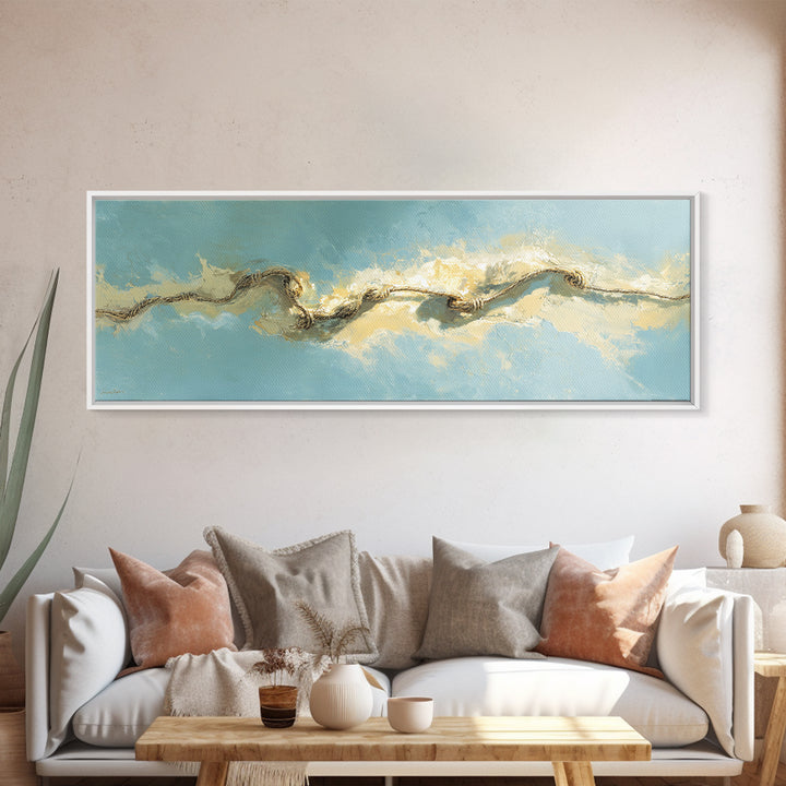 Cross Training Rope Wave Abstraction Framed Canvas Print, Gym Art, Gym Decor, Abstract Art, Strength, Luxury Decor, Art Print, GYM-3x1-12