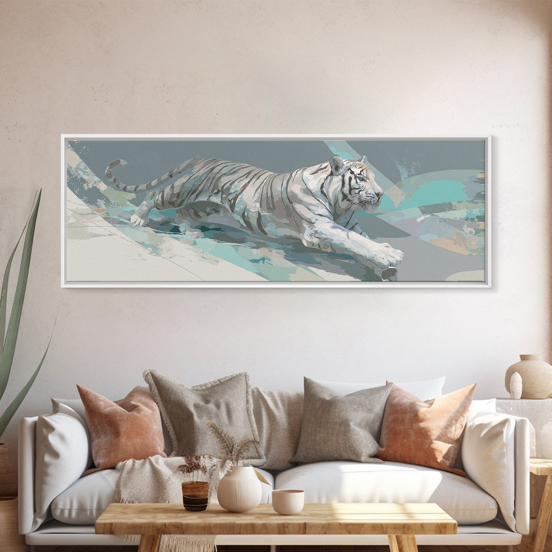 Tiger Representing Strength and Focus Canvas Print, Gym Art, Gym Decor, Fine Art, Strength, Statement Artwork, Boho Decor, GYM-3x1-33