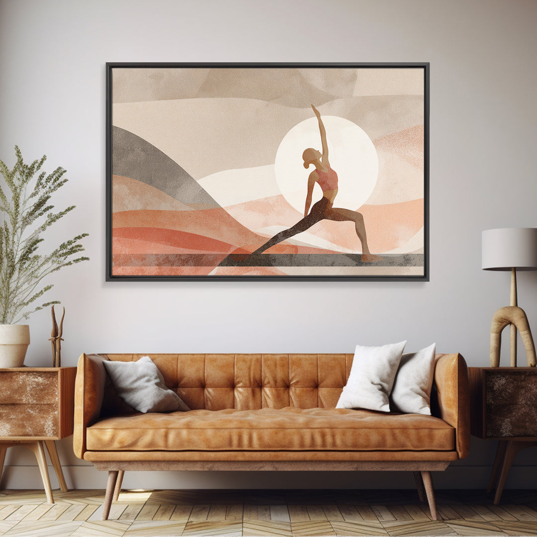 Fitness Woman Stretching Canvas Print, Gym Art, Bodybuilding Poster, Gym Decor, Strength, Modern Decor, Fine Art Print, GYM-3x2-1