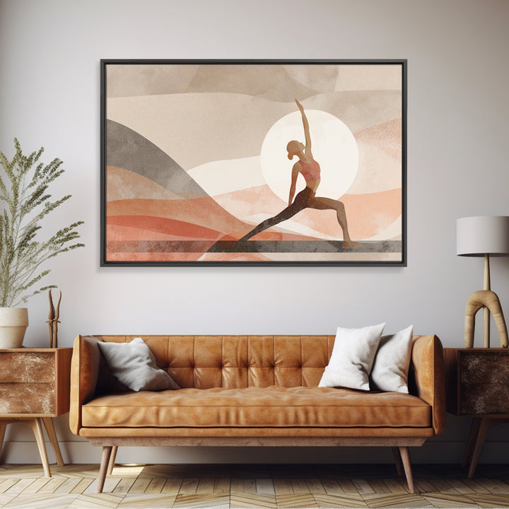 Fitness Woman Stretching Canvas Print, Gym Art, Bodybuilding Poster, Gym Decor, Strength, Modern Decor, Fine Art Print, GYM-3x2-1