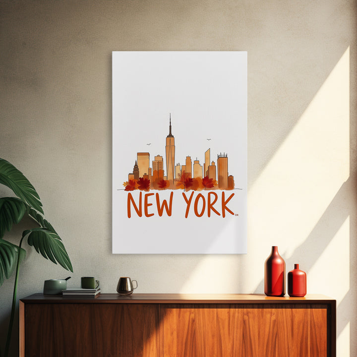 New York Travel Poster, Canvas Print, Illustrated City Wall Art, New York Poster Print, City Travel Prints, Gift For Travelers