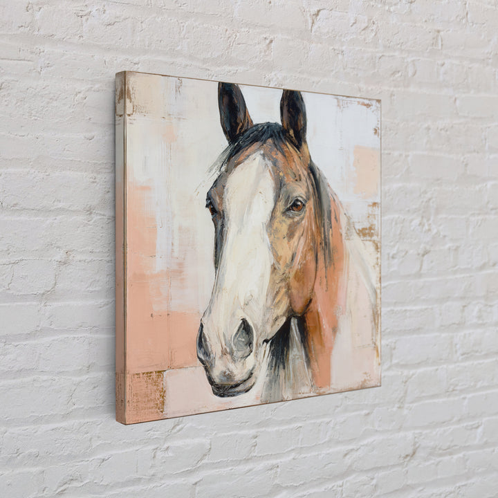 Neutral Horse Portrait Framed Canvas Print, Hotel Art, Printable Art, Hotel Decor, Fine Art, Boutique, Travel Poster, HOT-1x1-16