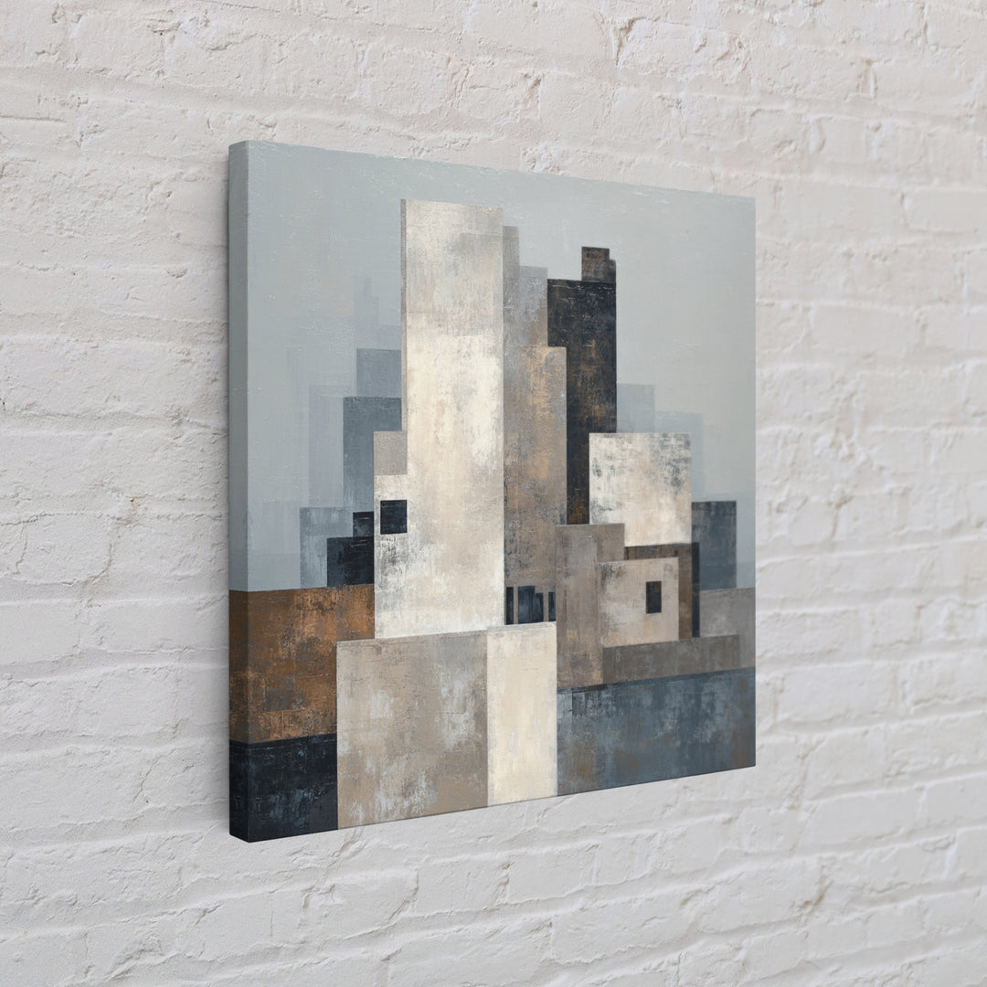 Quiet City Skyline Canvas Print, Hotel Art, Travel Poster, Hotel Decor, Abstract Art, Boutique, Minimalist Decor, HOT-1x1-26