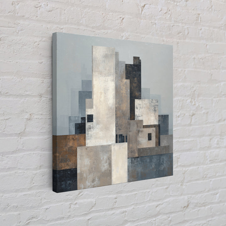 Quiet City Skyline Canvas Print, Hotel Art, Travel Poster, Hotel Decor, Abstract Art, Boutique, Minimalist Decor, HOT-1x1-26