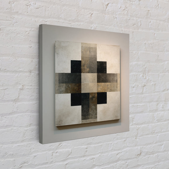 Modern Geometric Composition Framed Canvas Print, Hotel Art, Abstract Art, Hotel Decor, Fine Art, Boutique, Gallery Wall Art, HOT-1x1-7