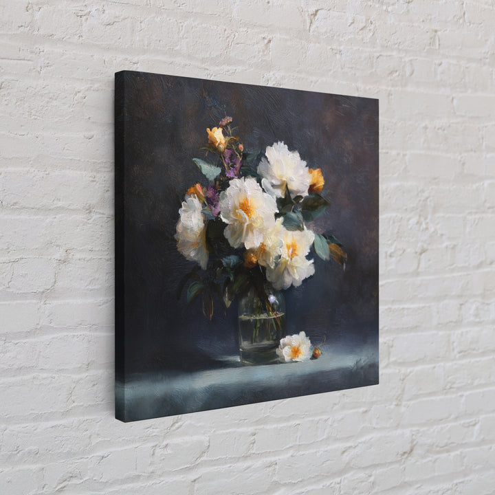 Classic Oil Painted Floral Still Life Canvas Print, Hotel Art, Art, Hotel Decor, Oil Painting, Boutique, Printable Art, HOT-1x1-81
