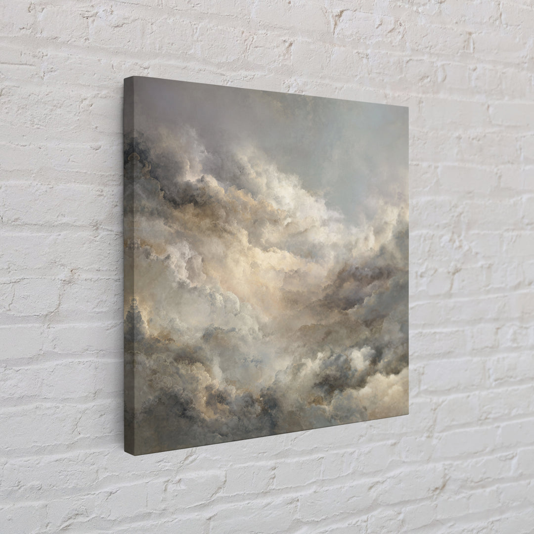 Large Cloudscape with Subtle Drama Canvas Print, Hotel Art, Contemporary Art, Hotel Decor, Fine Art, Boutique, Art Deco, HOT-1x1-89