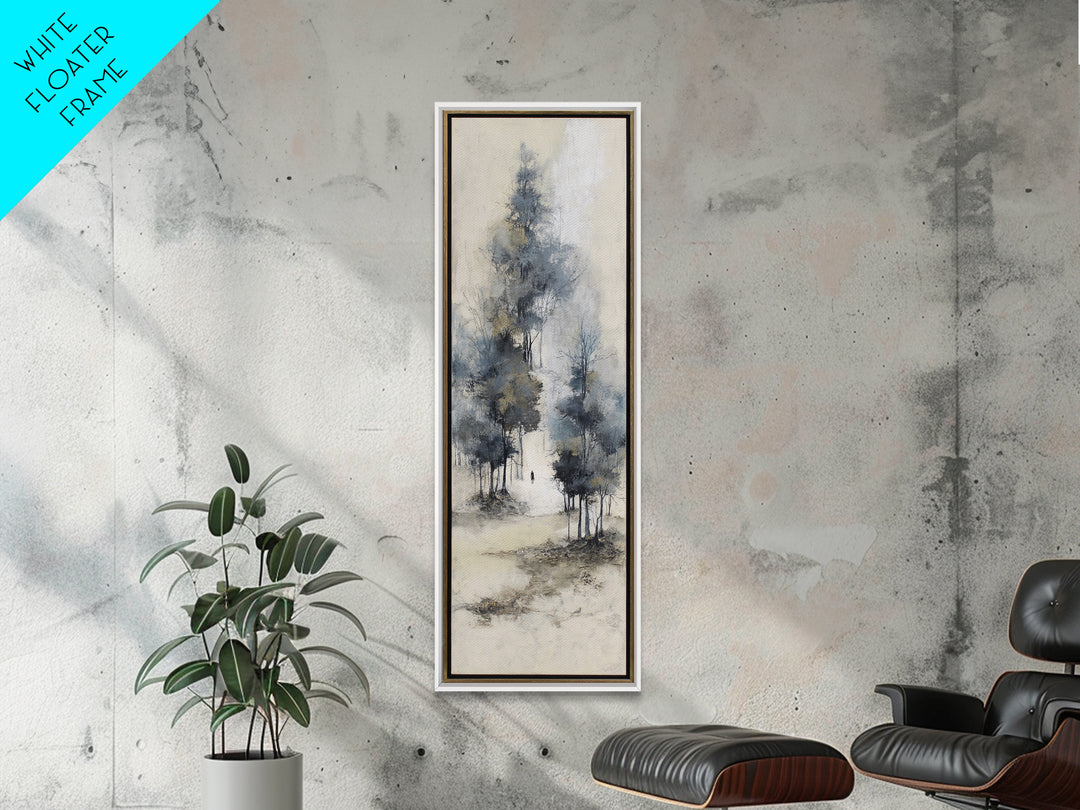 Japanese Ink Landscape Framed Canvas Print, Hotel Art, City Wall Art, Hotel Decor, Fine Art, Boutique, Minimalist Decor, HOT-1x3-30