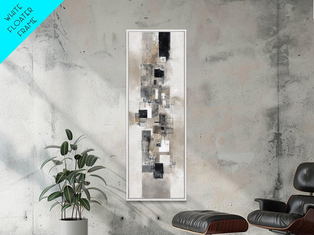 Simple Black Line Figure Canvas Print, Hotel Art, Large Wall Art, Hotel Decor, Boutique, Beach Decor, Minimalist Wall Art, HOT-1x3-35