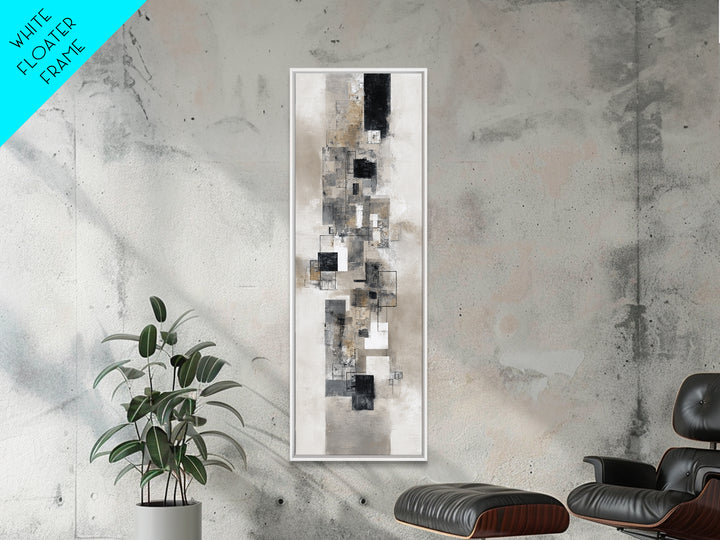 Simple Black Line Figure Canvas Print, Hotel Art, Large Wall Art, Hotel Decor, Boutique, Beach Decor, Minimalist Wall Art, HOT-1x3-35