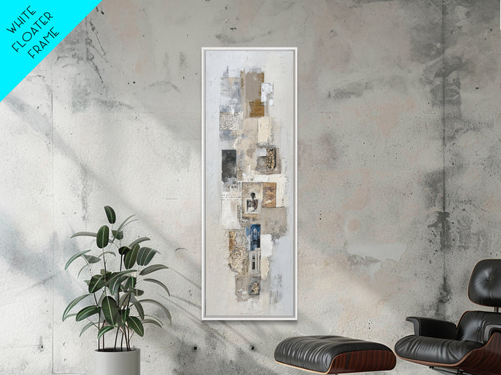 Sophisticated Neutral Abstract Canvas Print, Hotel Art, Minimalist Decor, Hotel Decor, Fine Art, Boutique, Large Wall Art, HOT-1x3-37