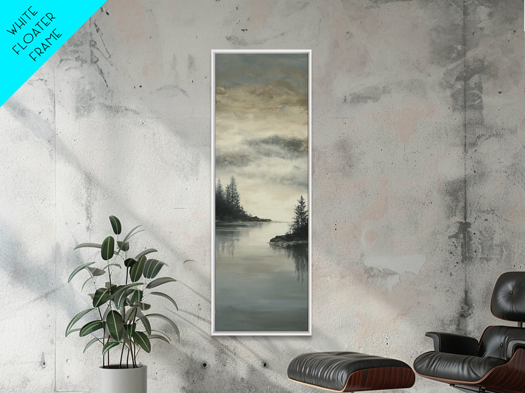 Luxury Monochrome Landscape Canvas Print, Hotel Art, Neutral Decor, Hotel Decor, Oil Painting, Boutique, Home Decor, Poster, HOT-1x3-42