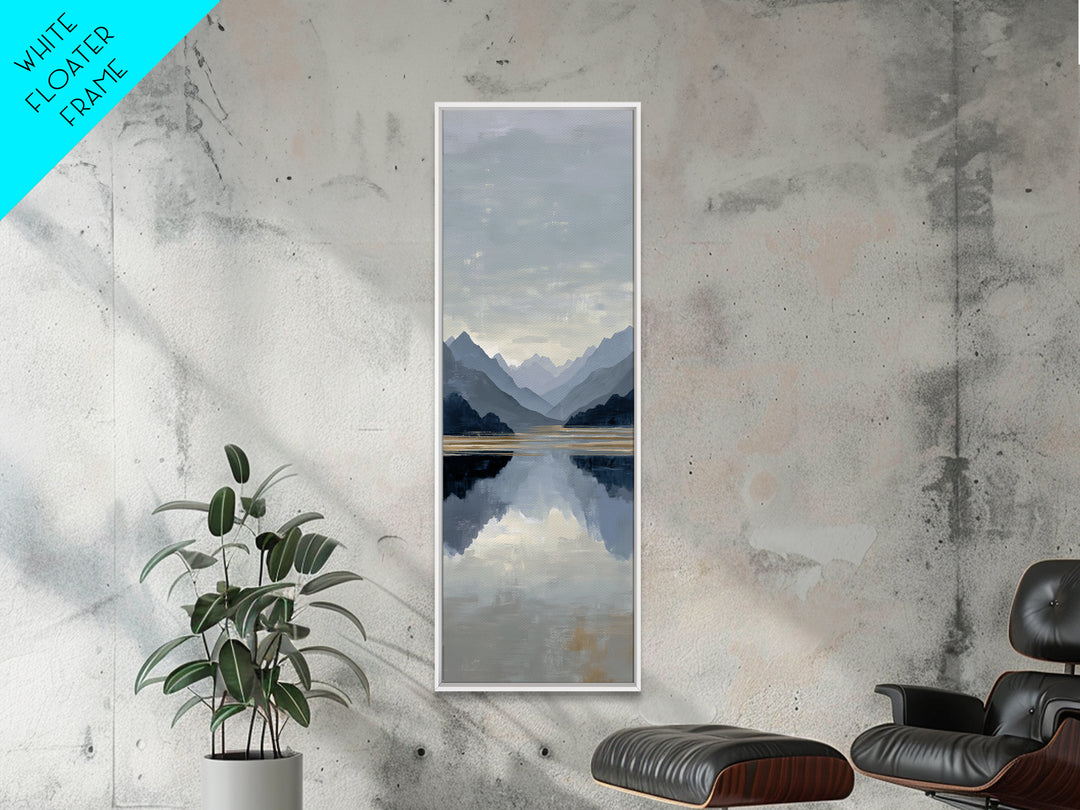 Serene Mountain Lake for Boutique Hotel Mood Canvas Print, Hotel Art, Art Print, Hotel Decor, Oil Painting, Boutique, HOT-1x3-44