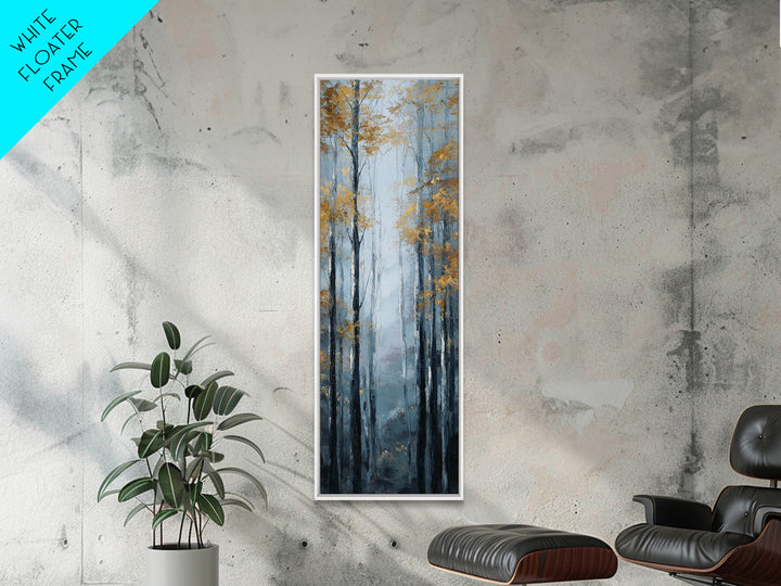 Misty Forest with Refined Calm Atmosphere Framed Canvas Print, Hotel Art, Fine Art Print, Hotel Decor, Fine Art, Boutique, HOT-1x3-50