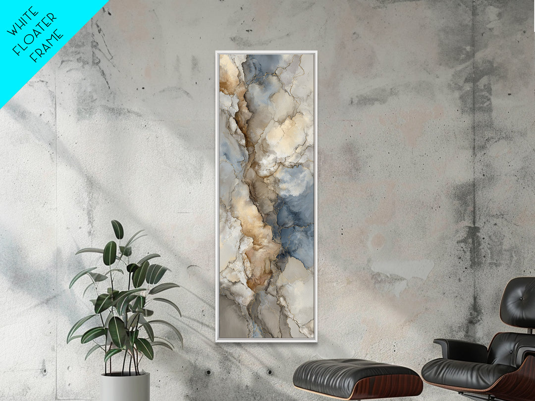 Abstract Marble Texture Canvas Print, Hotel Art, Coastal Wall Art, Hotel Decor, Boutique, Fine Art Print, Statement Artwork, HOT-1x3-55