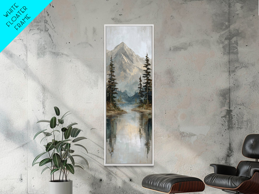 Serene Mountain Lake for Boutique Hotel Mood Canvas Print, Hotel Art, Modern Wall Art, Hotel Decor, Fine Art, Boutique, HOT-1x3-68