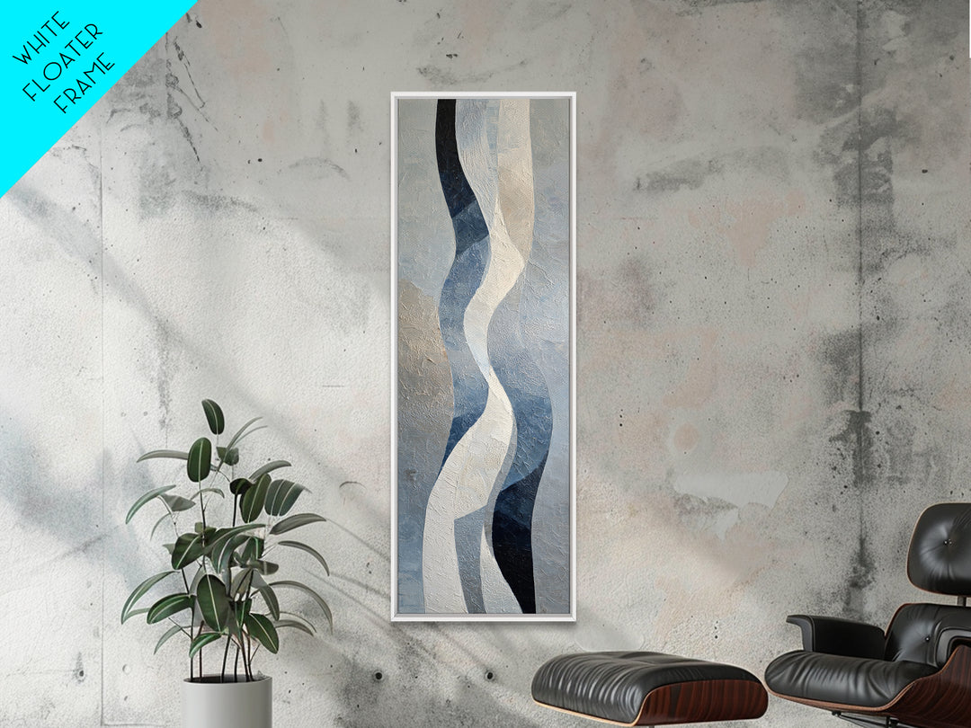 Soft Abstract Wave Forms Framed Canvas Print, Hotel Art, Modern Decor, Hotel Decor, Abstract Art, Boutique, Poster, Wall Decor, HOT-1x3-70
