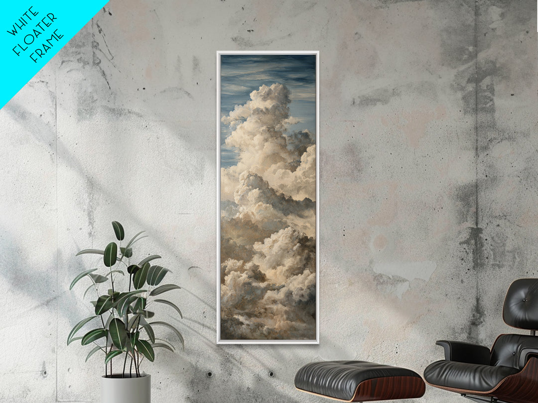 Large Cloudscape with Subtle Drama Canvas Print, Hotel Art, Poster, Hotel Decor, Boutique, Wood Wall Art, Printable Art, HOT-1x3-77