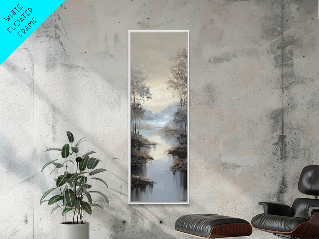 Luxury Monochrome Landscape Canvas Print, Hotel Art, Wall Art, Hotel Decor, Fine Art, Boutique, Abstract Art, Framed Art, HOT-1x3-90