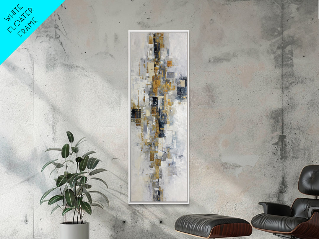 Gold Accented Abstract for Upscale Lobby Canvas Print, Hotel Art, Boho Decor, Hotel Decor, Fine Art, Boutique, Painting, HOT-1x3-97