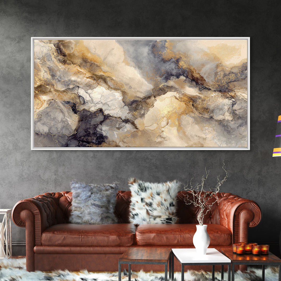 Abstract Marble Texture Framed Canvas Print, Hotel Art, Hotel Decor, Abstract Art, Boutique, Framed Art, Wood Wall Art, HOT-2x1-15