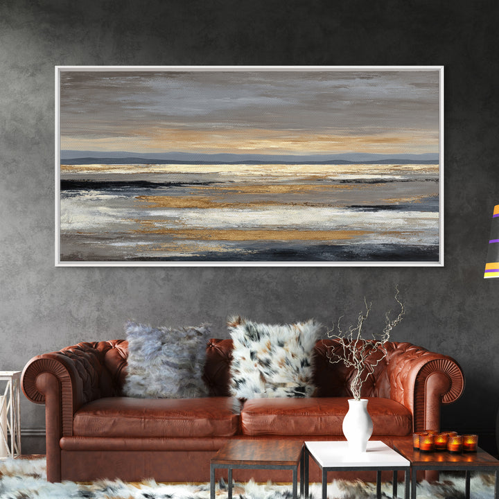 Panoramic Desert Horizon Framed Canvas Print, Hotel Art, Poster, Hotel Decor, Fine Art, Boutique, Wood Wall Art, Printable Art, HOT-2x1-40