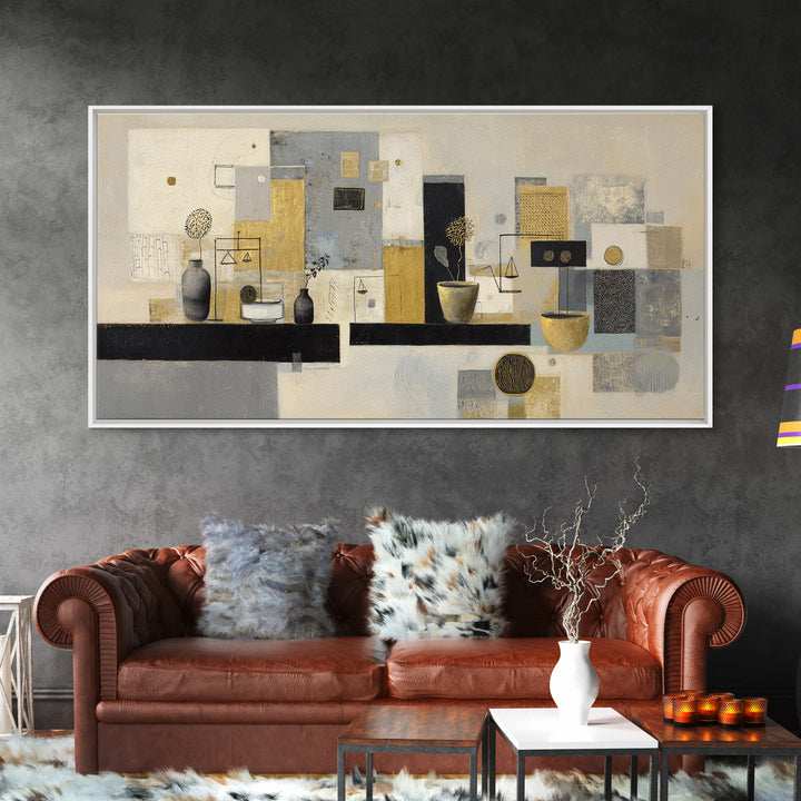 Simple Black Line Figure Framed Canvas Print, Hotel Art, Art Print, Hotel Decor, Boutique, Wall Sculpture, Coastal Wall Art, HOT-2x1-43
