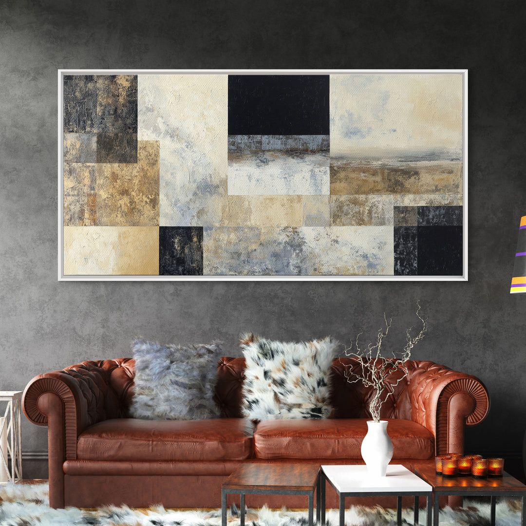 Modern Geometric Composition Framed Canvas Print, Hotel Art, Printable Art, Hotel Decor, Abstract Art, Boutique, Travel Poster, HOT-2x1-51