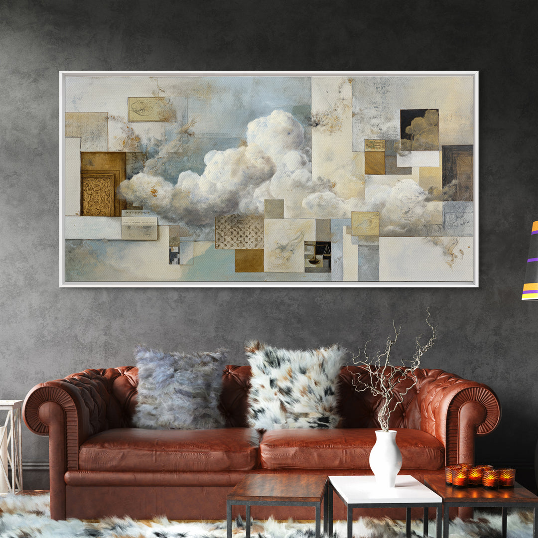 Large Cloudscape with Subtle Drama Canvas Print, Hotel Art, Large Wall Art, Hotel Decor, Fine Art, Boutique, Beach Decor, HOT-2x1-61