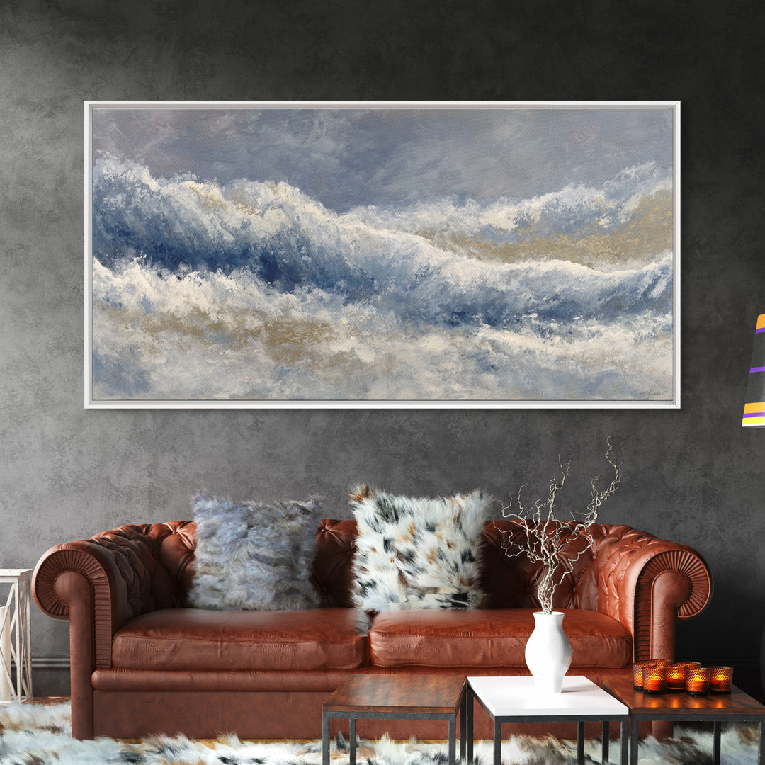Soft Abstract Wave Forms Canvas Print, Hotel Art, Wall Decor, Hotel Decor, Abstract Art, Boutique, Living Room Decor, HOT-2x1-78