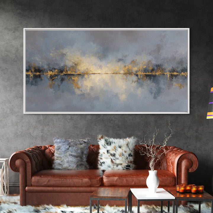 Gold Accented Abstract for Upscale Lobby Framed Canvas Print, Hotel Art, Printable Art, Hotel Decor, Abstract Art, Boutique, HOT-2x1-81