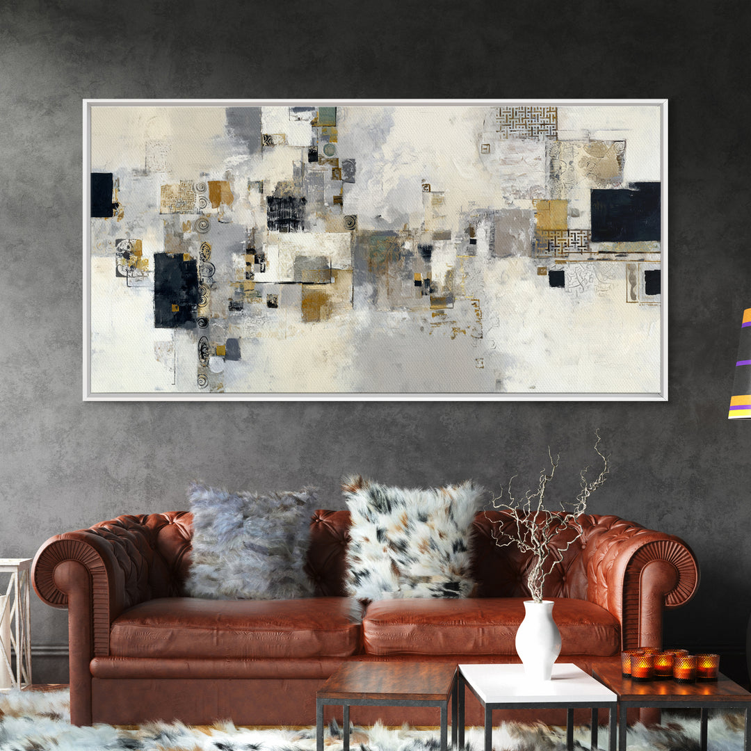 Abstract Marble Texture Framed Canvas Print, Hotel Art, Minimalist Wall Art, Hotel Decor, Abstract Art, Boutique, HOT-2x1-87