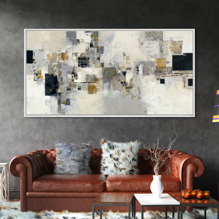 Abstract Marble Texture Framed Canvas Print, Hotel Art, Minimalist Wall Art, Hotel Decor, Abstract Art, Boutique, HOT-2x1-87