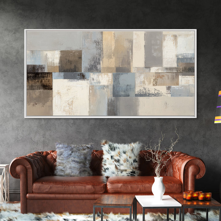 City Map Abstract Lines Without Readable Labels Framed Canvas Print, Hotel Art, Wood Wall Art, Hotel Decor, Abstract Art, HOT-2x1-92