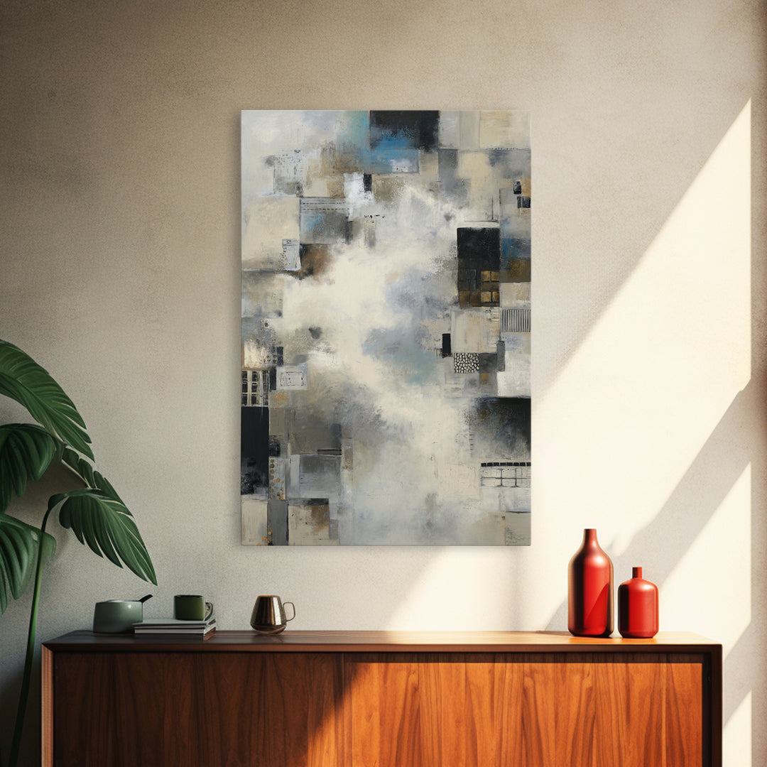 Large Cloudscape with Subtle Drama Framed Canvas Print, Hotel Art, Art Print, Hotel Decor, Fine Art, Boutique, Wall Sculpture, HOT-2x3-1