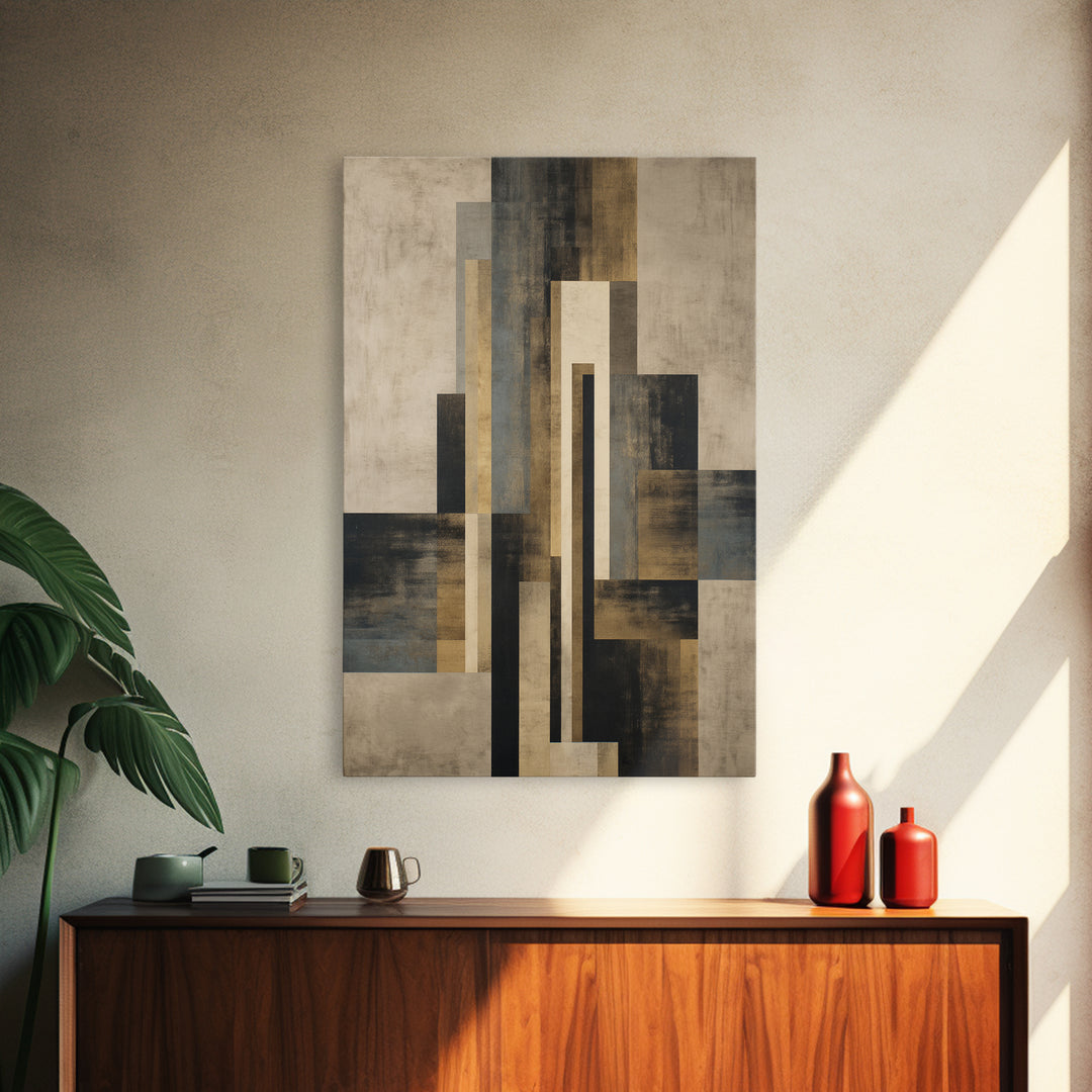 Modern Geometric Composition Canvas Print, Hotel Art, Minimalist Decor, Hotel Decor, Fine Art, Boutique, Large Wall Art, HOT-2x3-15