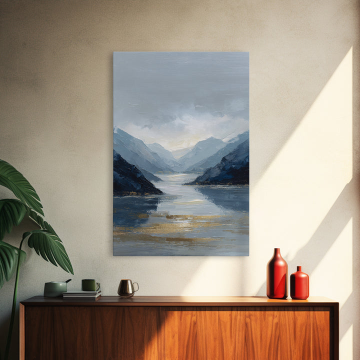 Serene Mountain Lake for Boutique Hotel Mood Canvas Print, Hotel Art, Gallery Decor, Hotel Decor, Fine Art, Boutique, HOT-2x3-16