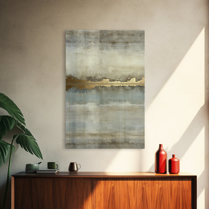 Gold Accented Abstract for Upscale Lobby Framed Canvas Print, Hotel Art, Art Prints, Hotel Decor, Fine Art, Boutique, HOT-2x3-21