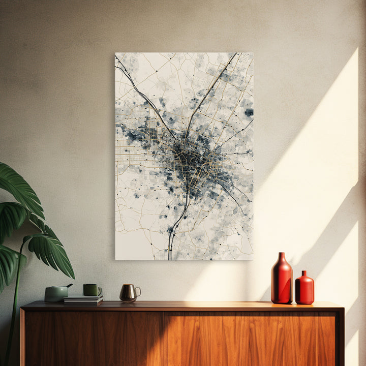 City Map Abstract Lines Without Readable Labels Canvas Print, Hotel Art, Statement Artwork, Hotel Decor, Abstract Art, Boutique, HOT-2x3-32