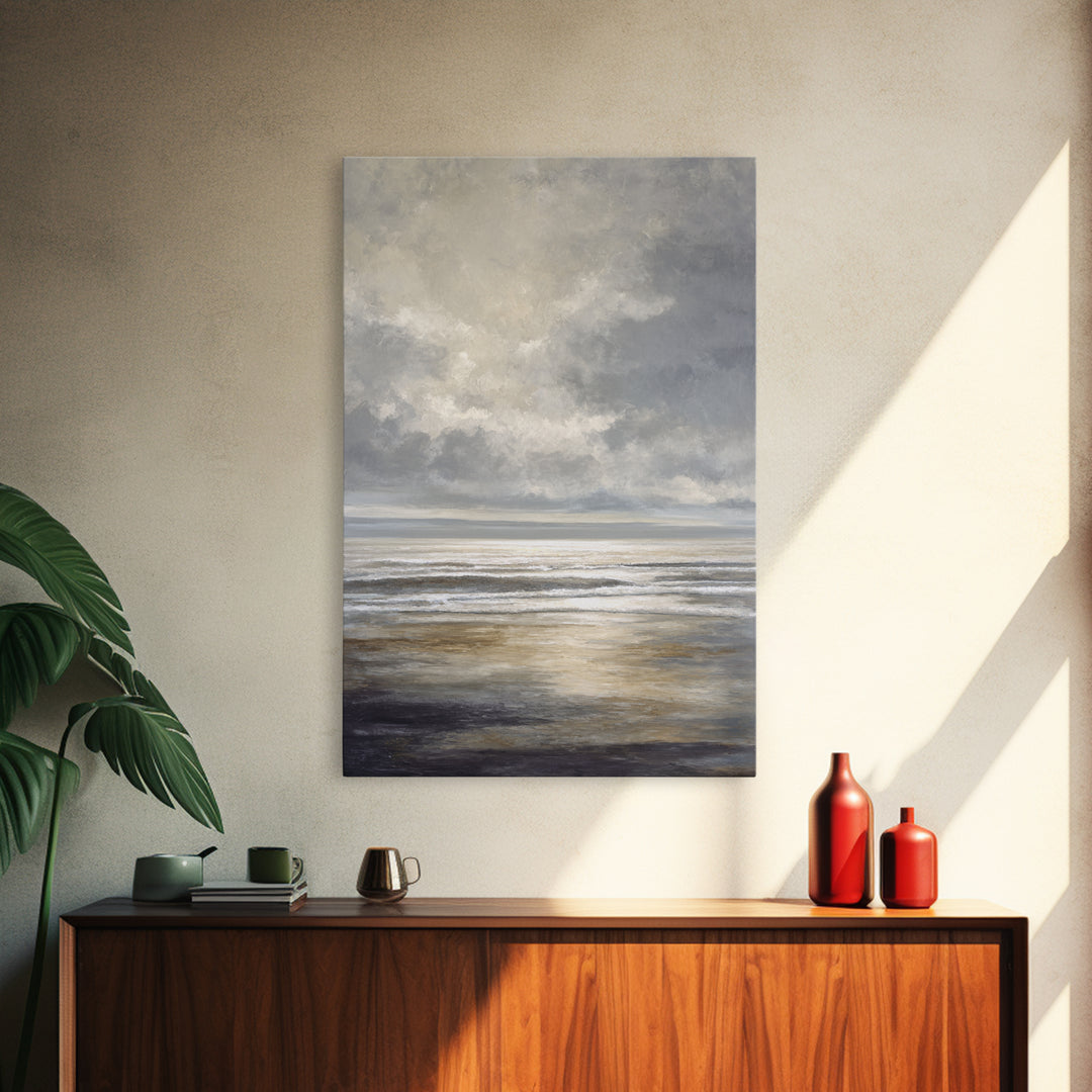 Large Calming Seascape Canvas Print, Hotel Art, Hazbin Hotel, Hotel Decor, Fine Art, Boutique, Coastal Wall Art, Coastal Decor, HOT-2x3-35