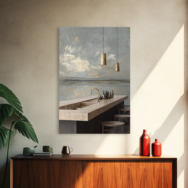 Serene Mountain Lake for Boutique Hotel Mood Canvas Print, Hotel Art, Contemporary Art, Hotel Decor, Fine Art, Boutique, HOT-2x3-40