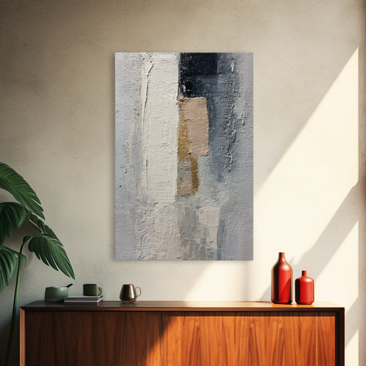 Minimal Sculpture Shapes Framed Canvas Print, Hotel Art, Luxury Decor, Hotel Decor, Abstract Art, Boutique, Art Prints, HOT-2x3-44