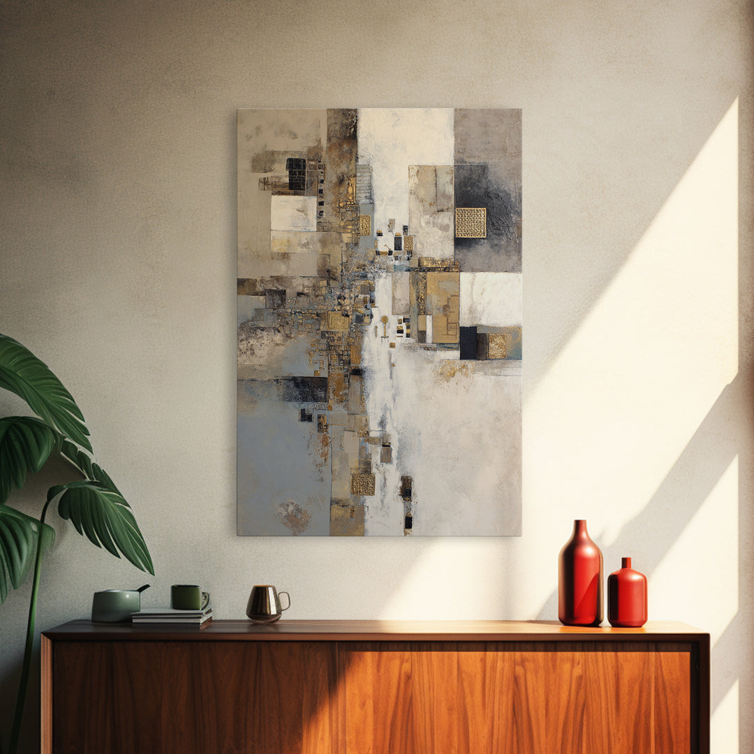 Gold Accented Abstract for Upscale Lobby Canvas Print, Hotel Art, Abstract Art, Hotel Decor, Boutique, Gallery Wall Art, HOT-2x3-45
