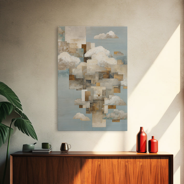 Large Cloudscape with Subtle Drama Canvas Print, Hotel Art, Framed Art, Hotel Decor, Fine Art, Boutique, Beach Prints, HOT-2x3-49