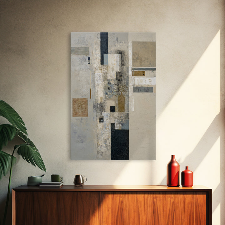 Modern Geometric Composition Framed Canvas Print, Hotel Art, Printable Art, Hotel Decor, Abstract Art, Boutique, Travel Poster, HOT-2x3-63